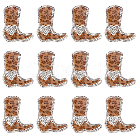 12Pcs Polyester Clothing Patches PATC-FG0003-38-1