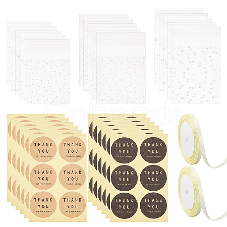 Dot Round Thank You Self-Adhesive Paper Gift Tag Stickers DIY-BC0006-31-1