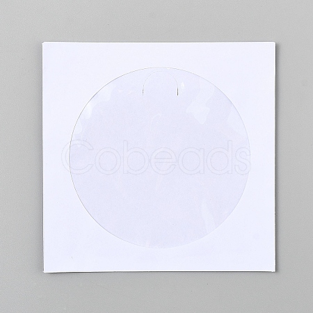 Square Paper CD Storage Bags with Round PP Plastic Visible Window ABAG-WH20001-28-1