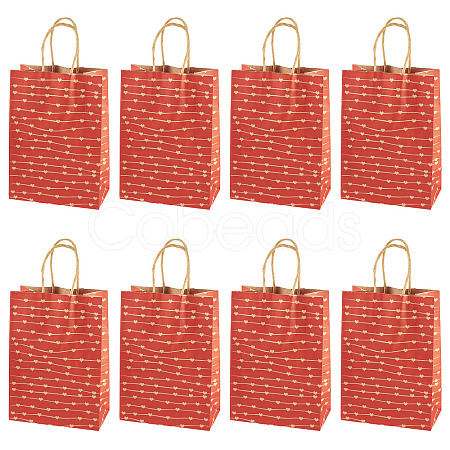 10Pcs Valentine's Day Paper Bags CARB-TADJ0001-01D-1