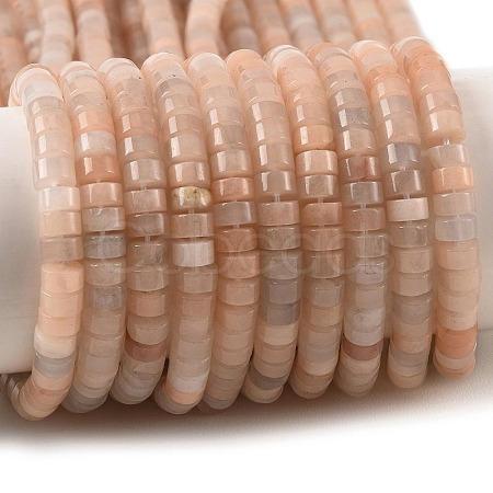 Natural Peach Moonstone Beads Strands G-M420-A07-01-1