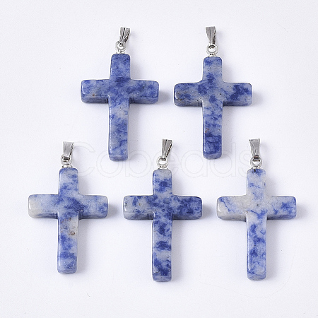 Natural Blue Spot Stone Pendants LS-G-S358-001C-1