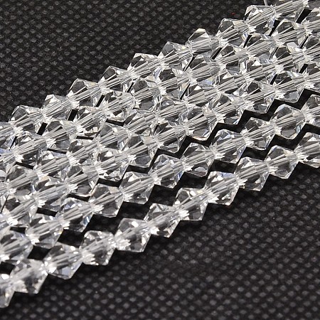 Imitate Austrian Crystal Bicone Glass Beads Strands GLAA-F029-6x6mm-13-1