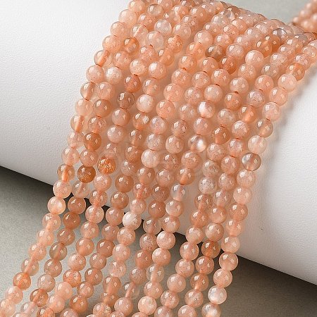 Natural Sunstone Beads Strands G-C284-C02-3mm-02-1