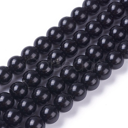 Natural Coal Quartz Beads Strands G-G787-01A-1