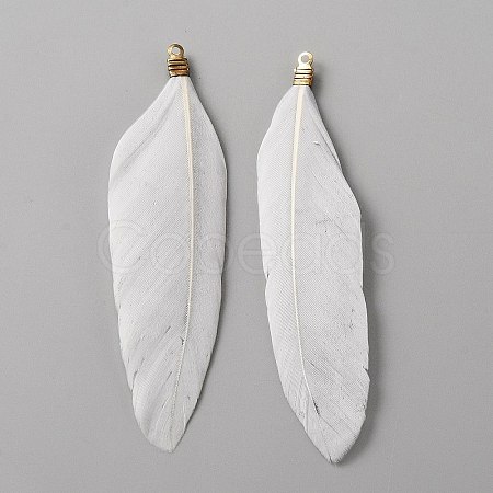 Feather Big Pendants FIND-WH0143-94N-1