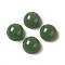 Glass Cabochons, Imitation Gemstone, Half Round, Sea Green, 12x6mm