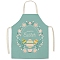 Cute Easter Egg Pattern Polyester Sleeveless Apron, with Double Shoulder Belt, for Household Cleaning Cooking, Turquoise, 680x550mm