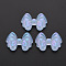 Plating Transparent Acrylic Cabochons, Bowknot, Light Steel Blue, 19.5x26.5x6.5mm