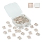 60Pcs Transparent Glass Cabochons, Square, Misty Rose, 9.8x9.8x4mm