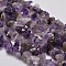 Chip Natural Amethyst Beads Strands, Dyed, 5~8x5~8mm, Hole: 1mm, 34 inch