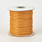 Eco-Friendly Korean Waxed Polyester Cord, Orange, 0.5mm, about 169.51~174.98 Yards(155~160m)/Roll