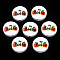 Halloween Printed Natural Wood Beads, Flat Round with Pumpkin & Word Thankful, White, 19~20x5.9mm, Hole: 2~2.2mm