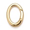 Rack Plating Brass Spring Gate Rings, Cadmium Free & Nickel Free & Lead Free, Long-Lasting Plated, O Rings, Real 18K Gold Plated, 18x13x3mm, i9 Gauge, nner diameter: 13x8mm