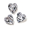 Glass Rhinestone Cabochons, Flat Back & Back Plated, Faceted, Heart, Alexandrite, 5.5x5x3.5mm