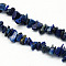 Dyed Natural Lapis Lazuli Stone Bead Strands, Chip, 3~9x3~6x1~4mm, Hole: 1mm, about 350pcs/strand, 80~81cm