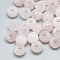 Natural Rose Quartz Beads, Large Hole Beads, Rondelle, 14x12mm, Hole: 5.5mm