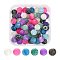 60Pcs 6 Colors Natural Weathered Agate Beads Strands, Dyed, Frosted, Round, Mixed Color, 8mm, Hole: 1mm, 10pcs/color