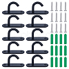 10Pcs Stainless Steel Heavy Duty Ceiling Hooks with Iron Screws and Plastic Anchors STAS-FH0002-54EB-1