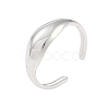 Non-Tarnish 304 Stainless Steel Open Cuff Rings for Women RJEW-C095-07P-1