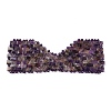 Natural Amethyst Woven Eye Mask AJEW-P074-11F-2