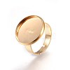 Adjustable 201 Stainless Steel Finger Rings Components X-STAS-G187-01G-16mm-2