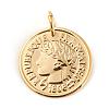 304 Stainless Steel Coin Pendants STAS-F183-05G-1