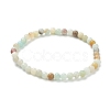Natural Amazonite Beaded Stretch Bracelets BJEW-D446-A-31-2