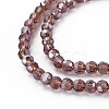 Electroplate Glass Bead Strands EGLA-R015-4mm-22-3