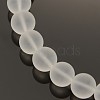 Frosted Transparent Round Glass Beads Strands FGLA-P002-10mm-03-2