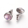 304 Stainless Steel Stud Earrings EJEW-F182-A06-2