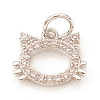 Brass Micro Pave Cubic Zirconia Charms KK-I672-29P-1