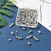 75Pcs 15 Styles Tibetan Style Alloy Tube Bails FIND-FS0004-50-8