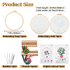 2 Sets 2 Styles DIY Embroidery Kits DIY-GF0009-97B-2