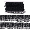 10M Double Layer Polyester Flower Lace Trim Ribbon OCOR-GF0004-58B-6