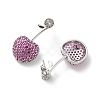 Cherry Brass Micro Pave Cubic Zirconia Stud Earrings EJEW-M077-12P-02-2