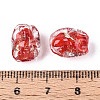 Handmade Gold & Silver Foil Glass Beads FOIL-N030-02G-4