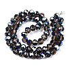 Electroplate Transparent Glass Beads Strands X-EGLA-A034-T8mm-Q20-2