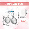 Tibetan Style Alloy Oval Pendant Cabochon Settings PALLOY-AB00008-2