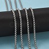Tarnish Resistant Men's Jewelry Making 304 Stainless Steel Box Chains CHS-A003F-4.0mm-6