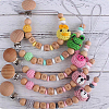 78Pcs 26 Styles Undyed Wood Beads WOOD-HY0001-08-5