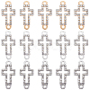 SUNNYCLUE 30Pcs 3 Colors Alloy Crystal Rhinestone Connector Charms ALRI-SC0001-39-1