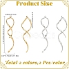 4Pcs 2 Colors Ion Plating(IP) 304 Stainless Steel Pendants STAS-YW0011-25-2