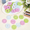 CRASPIRE 30Pcs 3 Colors Plastic Button BUTT-CP0001-02-5