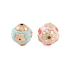 Alloy with Resin with Glass Handmade Indonesia Beads FIND-Q106-50-2