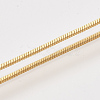 Brass Snake Chain Necklaces X-MAK-T006-10A-G-3
