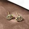 knot Brass Micro Pave Cubic Zirconia Stud Earrings EJEW-C174-01G-4