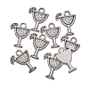 Tibetan Style Tropical drink Alloy Pendants X-TIBEB-A14275-AS-LF-4