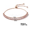 Shiny Adjustable Delicate Luxurious Brass Slider Bracelets for Women KV0413-3-1