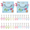 Leaf Pendant Stitch Markers HJEW-AB00314-1